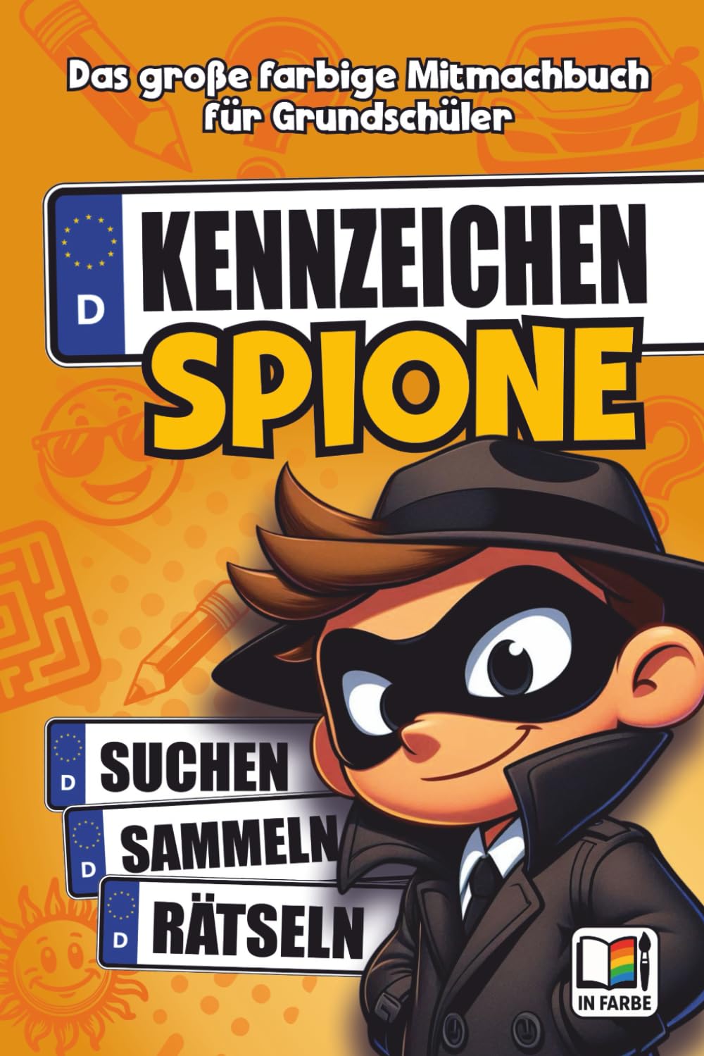 Kennzeichen Spione Buchcover für Kinder auf Autofahrten