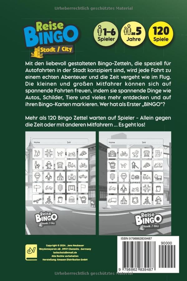 Rückseite ReiseBingo Stadt & City