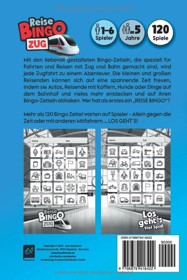 Rückseite ReiseBingo Zug & Bahn