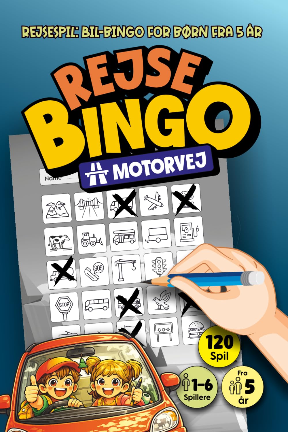 Rejse Bingo Motorvej bogcover til børn