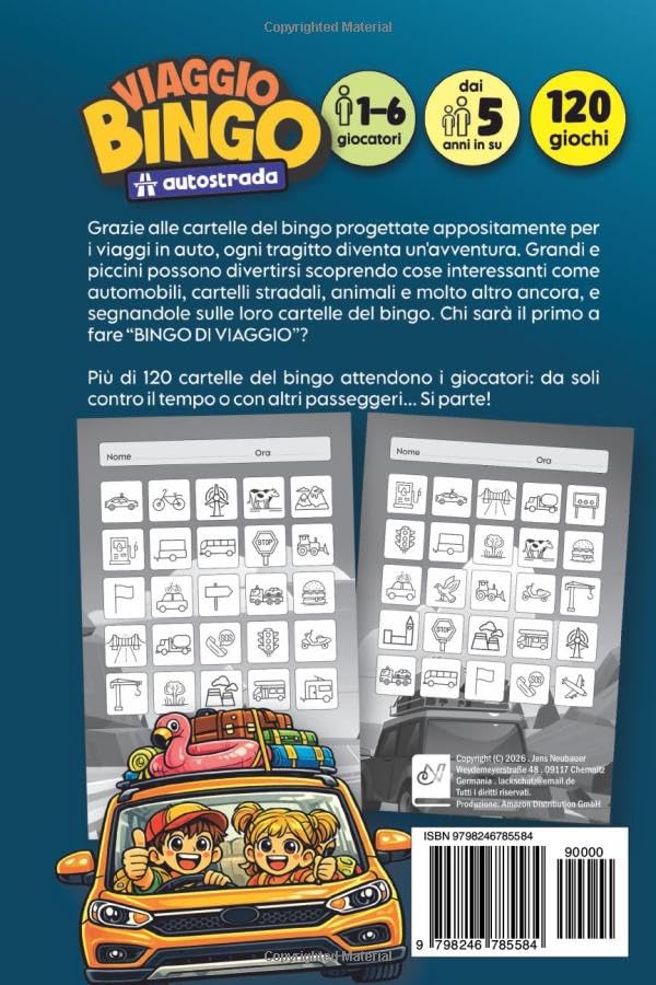 VIAGGIO BINGO Autostrada back cover with book preview