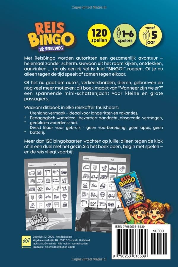 REISBINGO Snelweg back cover with book preview