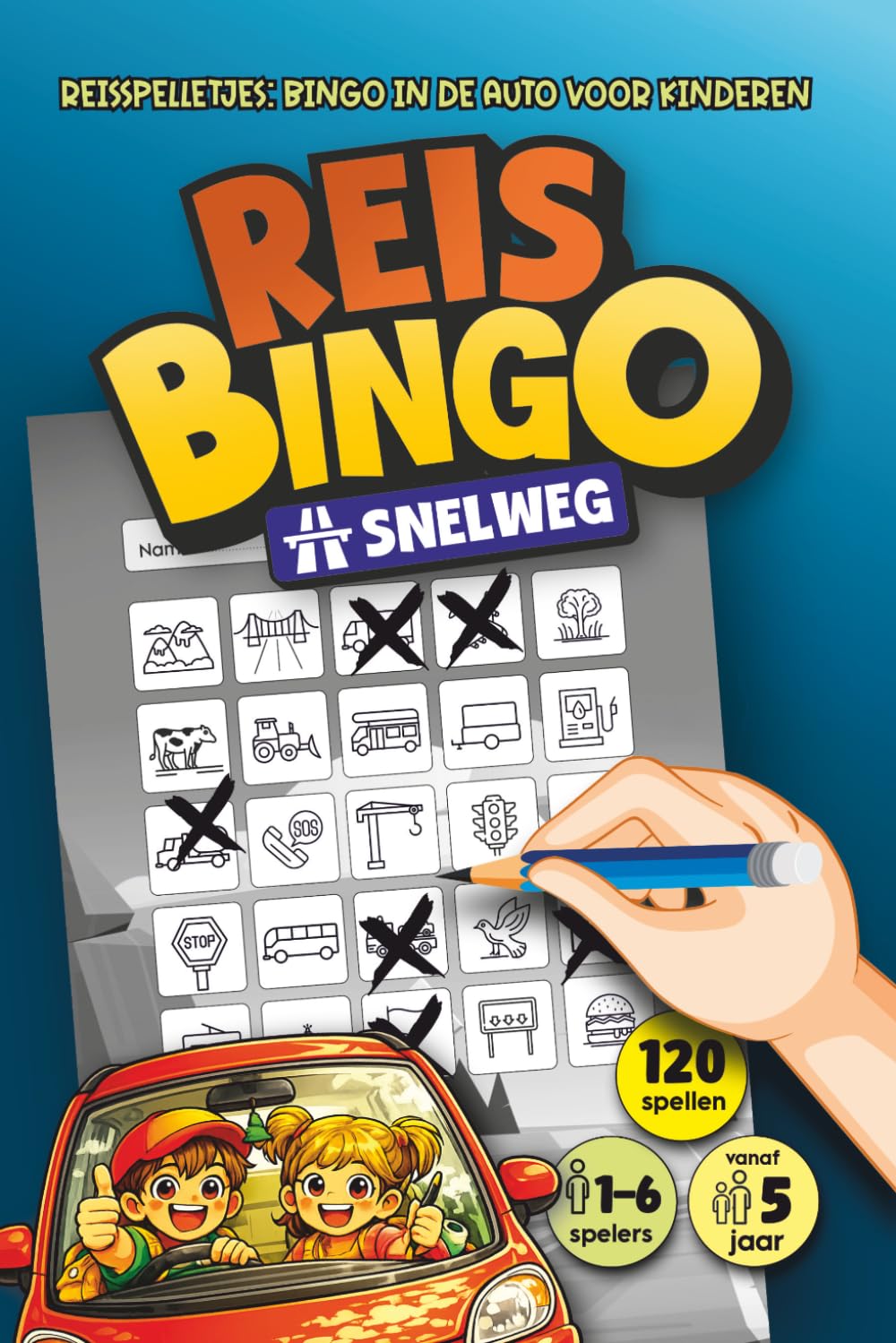 ReisBingo Snelweg boekcover voor kinderen